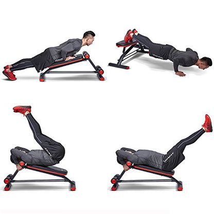 Compact Weight Bench with Dumbbel Rack Flat Incline Sit up Bench for Home Gym Workout