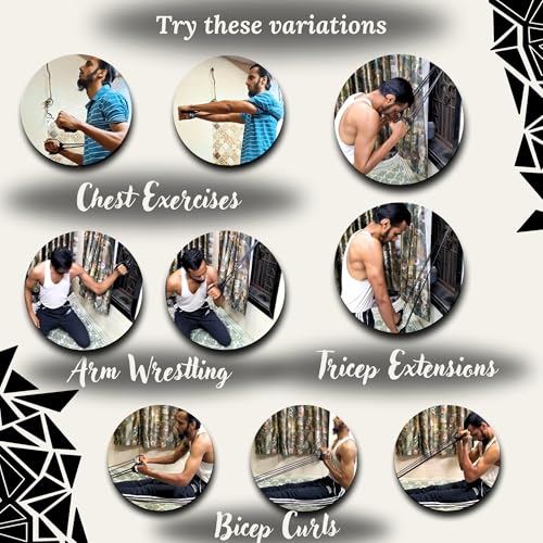 Pushup Board + Tummy Trimmer with Adjustable Hand Gripper 5 to 60 kg for Building a Complete Strength Building Home gym - TRICEP Exerciser, Bicep Builder, Chest Expander, Back Bitters