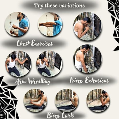 Pushup Board + Tummy Trimmer with Adjustable Hand Gripper 5 to 60 kg for Building a Complete Strength Building Home gym - TRICEP Exerciser, Bicep Builder, Chest Expander, Back Bitters