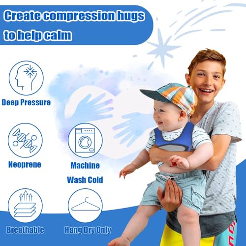 Weighted Vest for Kids Including 6 Removable Weight, (X-Small, Ages 1 to 3) - color: Navy Blue, size: Extra Small