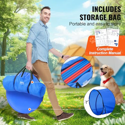 VEVOR Dog Agility Training Equipment, Dog Agility Course Backyard Set with Adjustable High Hurdles,6 Weave Poles,Tunnel,Jump Ring,Pause Box,Whistle,Foldable Bowl,Storage Bag, Puppy Obstacle Course Kit - size: 7 Pcs Training Set