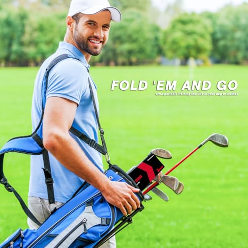 Collapsible Golf Alignment Sticks, 40 Inch Golf Alignment Rods for Swing Trainer, Putting, Aiming, Posture Correction and Golf Practice