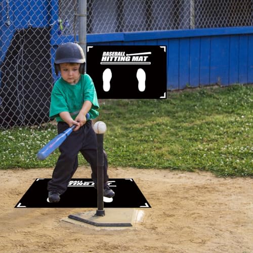 Baseball Training Mat, T Ball, Baseball and Softball Batter Stance Training Mat, Batting Mat 23.6 x 35.4 Inch
