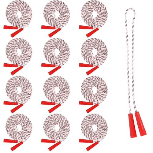 ArtCreativity 84 Inch Nylon Ropes for Kids - Pack of 12 - Durable Jump Ropes with Plastic Handles - Healthy Indoor and Outdoor Activity, Classroom Gifts, Party Favors, Gifts for Boys and Girls