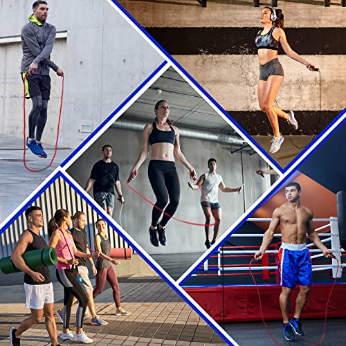 Weighted Jump Rope for Men Women - 1LB Heavy Jump Rope Weighted Skipping Rope for Adult Fitness Workouts Boxing Crossfit Cardio Weight-loss MMA, Non-Slip Aluminum Handles, Adjustable Length 9MM Solid PVC/Cotton Ropes - color: Grey