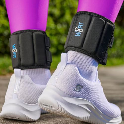 Adjustable Ankle Leg Weights Set of 2 Washable with Removable Weights up to 4.5 LBS