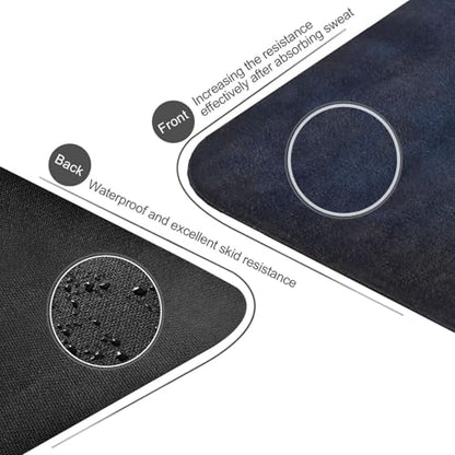 Kigai Travel Yoga Mat 71" x 24" Non Slip Natural Rubber Foldable Exercise Mat Ultra Thin 1.5mm Lightweight for Fitness, Pilates & Home Workout, Blue Lightning