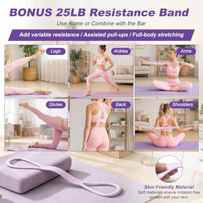 Foot Pedal Resistance Band with Handle,55LB Exercise Bands with Foot Pedal,Upgrade Full Body Workout for Men & Women, Core Abs Legs Glutes Arms, Pilates Strength Training Home Gym Equipment