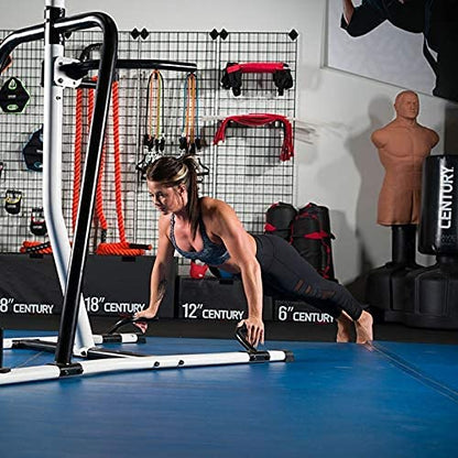 Century Fitness Training Station One Size Fits Most, Upper Body, Martial Arts, Bolt for Heavy Hanging Bag, Pull Up Bars, Dip Handles, Push Up Handles, Holds Up to a 100lb Bag