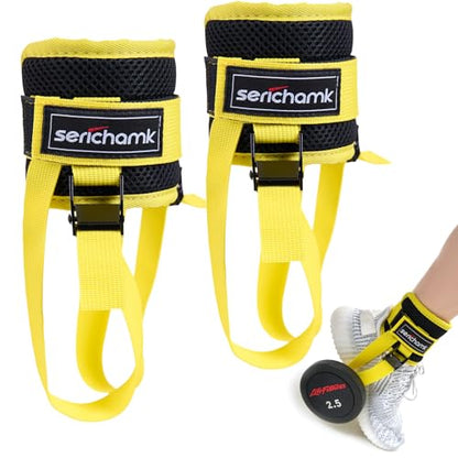 Adjustable Adjustable Feet Dumbbell Attachment,Feet Weight Lifting-Foot Weights for Exercise, Leg Extensions,Tibialis Trainer,Leg Lift Exercise Equipment - color: Style 1-Yellow 2pc