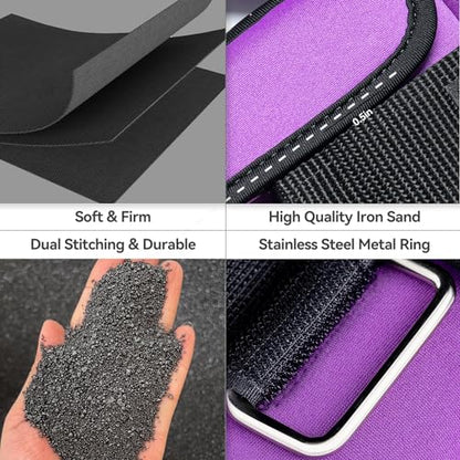 Sportneer Adjustable Ankle Weights for Women & Men, Leg Weights Set with Removable Weights, Upgraded with Handles for Easy Adjustment, Comfortable & Secure for Walking, Pilates, Workout