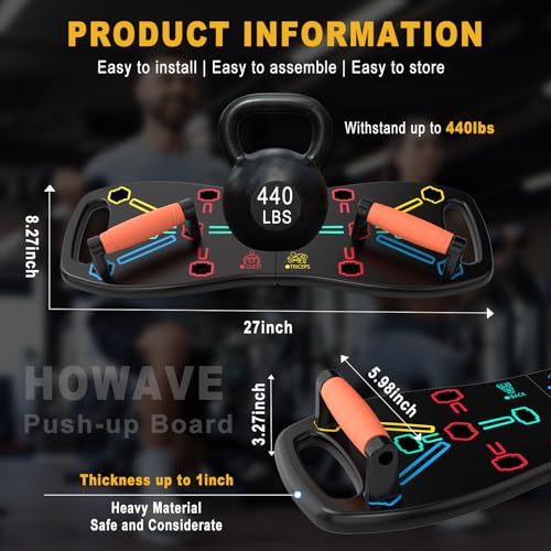 Push Up Board, Portable Pushup Board for Men, Foldable Push-up Board, Push Up Bar 20 in 1 for Chest Muscle Exercise Strength Training Equipment, Multifunctional Pushup Handles at Home Gym