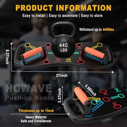Push Up Board, Portable Pushup Board for Men, Foldable Push-up Board, Push Up Bar 20 in 1 for Chest Muscle Exercise Strength Training Equipment, Multifunctional Pushup Handles at Home Gym