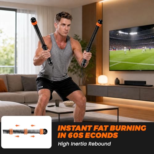 4Pack Adjustable Ropeless Battle Ropes Set, Portable Battle Ropes, Cordless Battle Training for Home, Suitable for Aerobic Exercise and Muscle Training for Both Men and Women