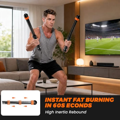 4Pack Adjustable Ropeless Battle Ropes Set, Portable Battle Ropes, Cordless Battle Training for Home, Suitable for Aerobic Exercise and Muscle Training for Both Men and Women