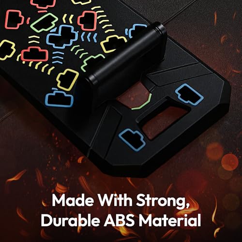 Solid Push Up Board | 20-in-1 Home Gym | Portable Workout Equipment | Multi-Functional Pushup Board For Men & Women | Professional Foldable Push Up Stands For Chest Muscles