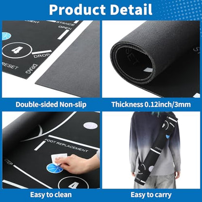 Silipull 15 Pcs Portable Basketball Training Equipment Footwork Training Mat Agility Drill Mat Non-slip Basketball Practice Aids for All Levels to Improve Speed, Strength Coordination - size: 41 x 27 inches