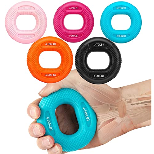 Silicone Finger Gripper Hand Resistance Band Gripping Ring Wrist Stretcher Finger Forearm Trainer Exercise Carpal Expander