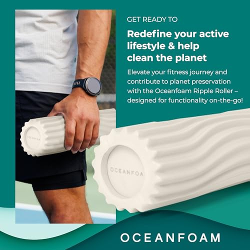Oceanfoam Ripple Roller - Small Foam Roller for Physical Therapy (Natural) - color: Natural