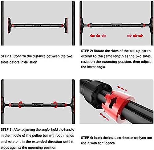 Door Pull Bar With Ergonomic Grip, Exercise Equipment, Screwless Body Gymnastics System, Multi-Stick Chin Bar & Home Exercise Bar,Fr