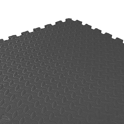 BalanceFrom 6 Piece Foam Floor Mat Puzzle Tiles, 3/4” Thick, 24 Sq Ft, Black - color: Black, style: 3/4" Thick, 24 Square Feet