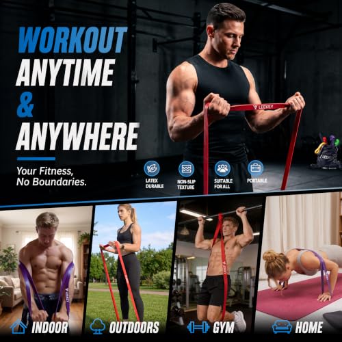 Pull Up Assistance Bands,Muit Levels Resistance Bands for Senior/Adults,Exercise Bands with Door Anchor, Strength Bands for Fitness Training, Physical Therapy,Home Gym Workouts