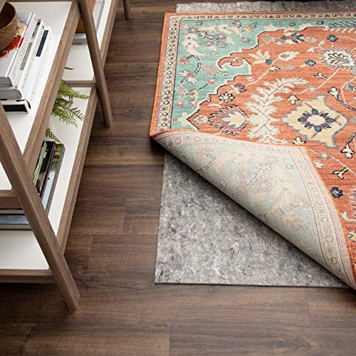 Mohawk Home Non Slip Rug Pad 8' 2" x 11' 8"- 1/4" Thick Felt + Latex Rubber Gripper - Dual Surface Cushion for Hardwood, Carpet, Tile Floors, Made in USA - size: 8'2" x 11'8" (Rectangular), style: 1/4 Inch Dual Surface Rug Pad