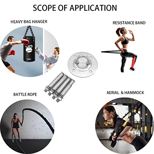 Eye Ceiling Hook Swing Hangers 700LB Capacity for Punching Bags Hanging Chair Hammocks Swing Trapeze Yoga (90mm Diameter)