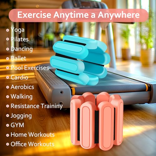 Adjustable Wrist & Ankle Weights Set of 2(1Lbs Each), Premium Silicone Wearable Weight Bracelets, Fits for Yoga, Pilates, Home Gym Workout, Dance, Pool Exercises, Jogging, Cardio, Strength Training - color: Orange