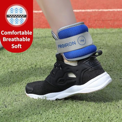 PROIRON Ankle Weights for Women, Leg Weights for Men, Ankle and Wrist Weights 2/4/6/8LBS，Reflective Arm Weights for Jogging，Gymnastics，Aerobics