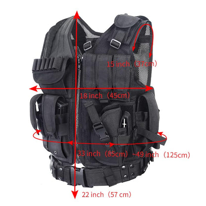 vAv YAKEDA Tactical Vest Outdoor Ultra-Light Breathable Training Airsoft Vest Adjustable for Adults - color: Cp