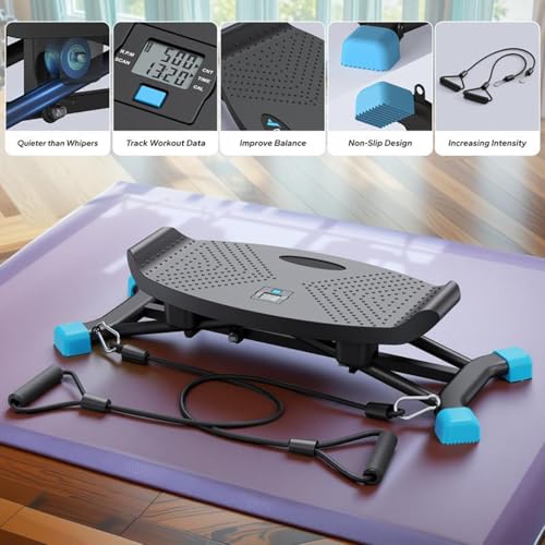 Balance Board,2026 New all motion exerciser,Portable Ski Balancing Machine with Lcd Monitor and Elastic Bands,Adjustable Intensity/Non-Slip Ma Pedal, Silent Exercise for Home