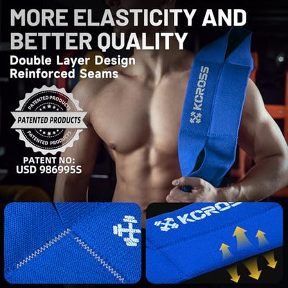 KCROSS Bench Press Band for Men and Women, Weight Lifting Bench Press Band, Push Up Exercise Bench - color: Blue, size: M(7.6in)