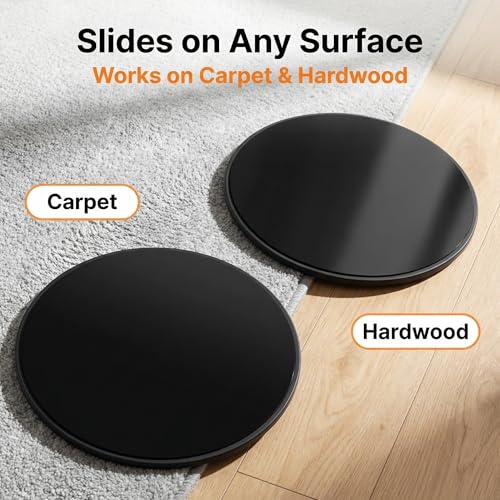 Dual Sided Exercise Sliders Core Workout Gliding Discs For Home Gym Pilates Yoga And Fitness Training 2 Pack