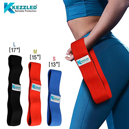 Resistance Exercise Loop Bands Home Gym Fitness Equipment, Body Stretching, Strength Training, Physical Therapy, Rehab, Workout Anti Slip Pilates Flexbands for Legs Butts & Booty Pack of 3