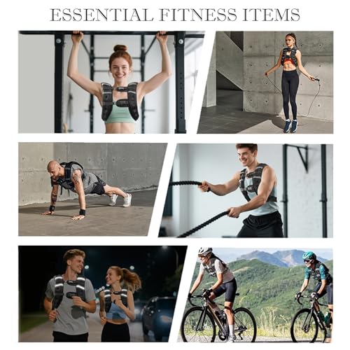 Weighted Vest for Women and Men, 8/12/16/20lb Weight Vest with Reflective Stripe for Workout, Strength Training, Running, Fitness, Muscle Building, Weight Loss, Weightlifting - size: 8lb