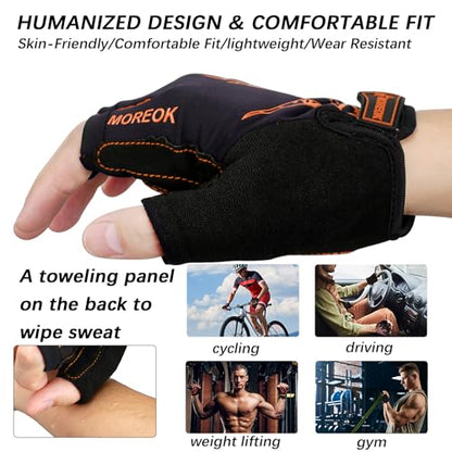 Cycling Gloves Bike Gloves for Men/Women-[5MM Gel Pad] Half Finger Bicycle Biking Gloves for Cycling/Weight Lifting/Gym/Motorcycle/Rowing/Outdoor Sports