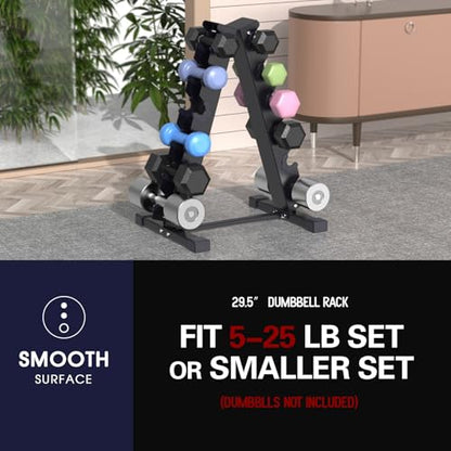 Dumbbell Rack Compact Weight Rack for Dumbbell, Kettlebell, Barbell, Heavy Duty Weight Storage Organizer