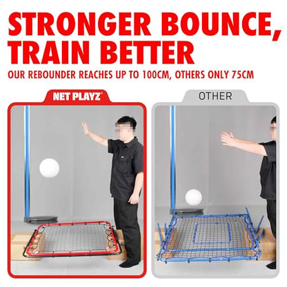 Soccer Rebounder Rebound Net, Kick-Back | Football Training Gifts, Aids & Equipment for Kids Teens & All Ages, Perfect Storage