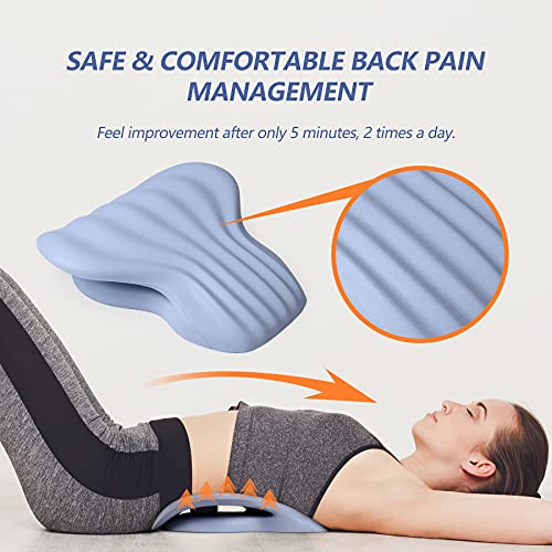 RESTCLOUD Back Stretcher for Back Pain Relief, Lower Back Stretcher Back Stretching Cushion, Lumbar Stretcher Device Helps with Spinal Stenosis Herniated Disc Sciatica Nerve