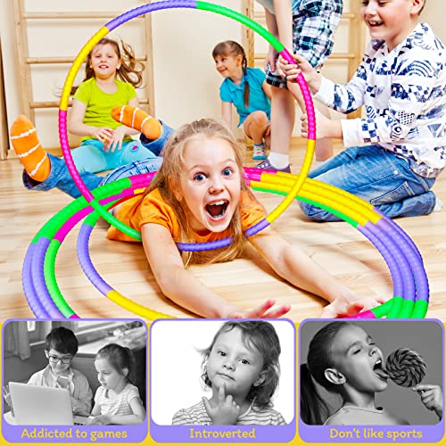 Toy Hoop Detachable Plastic Hoops Exercise Equipment Toy Adjustable Rings for Sports Party Game Dance Pet Training