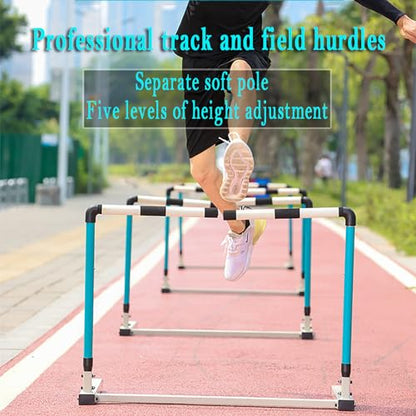 KEULEN Hurdle Set, Agility Training Hurdle Frame, Separate Design, 5 Levels of Height Adjustment, 180° Rotation, Foldable for Easy Storage, Sports Fitness Equipment | Football Training Equipment