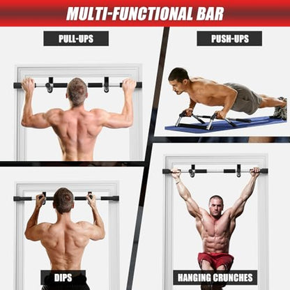 Pull Up Bar for Doorway, Portable Pull-up Bar for Strength Training, Body Fitness Workout Bar With Thickened Steel, Indoor Chin-Up Bar&Upper Body Workout Bar Fitness Trainer for Home and Gym