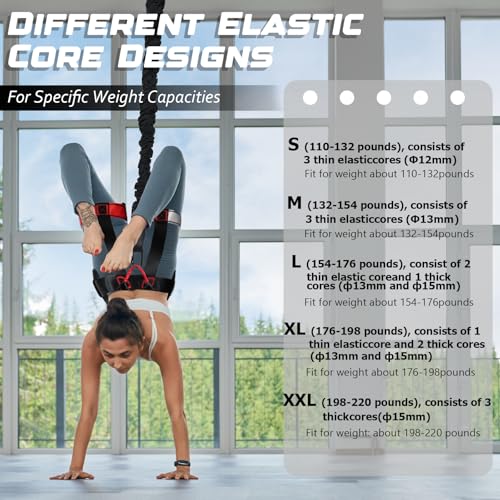 Heavy Duty Bungee Fitness Set, Professional 4D Bungee Resistance Band - size: XXL(198-220 pounds )