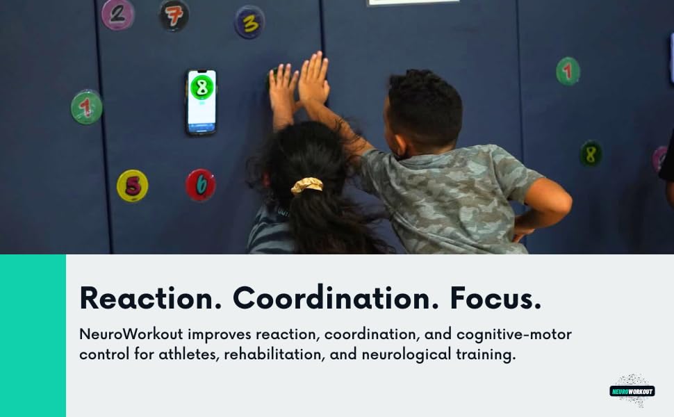 NeuroWorkout Reaction Training System – Reflex & Agility Trainer for Athletes, Kids & Rehab – Improve Reaction Time, Footwork & Cognitive Performance Anywhere