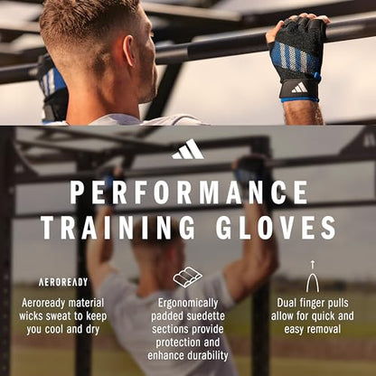 Adidas Performance Weightlifting Gloves, Fingerless Aeroready Workout Gloves - size: X Small