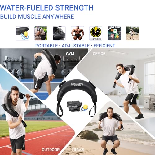 Heavy Aqua Bags-Water weight Bag 12-66Ibs - Unstable Core Water Weight Ball,Adjustable Workout Sandbag Alternative for Full Body Exercise, Portable Stability & Balance Trainer for Instability Training