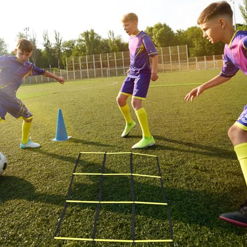 Totority Foldable Agility Ladder for Football and Soccer Training Multifunctional Speed Ladder with Sturdy Rungs for Agility and Footwork Drills in Sports Fitness