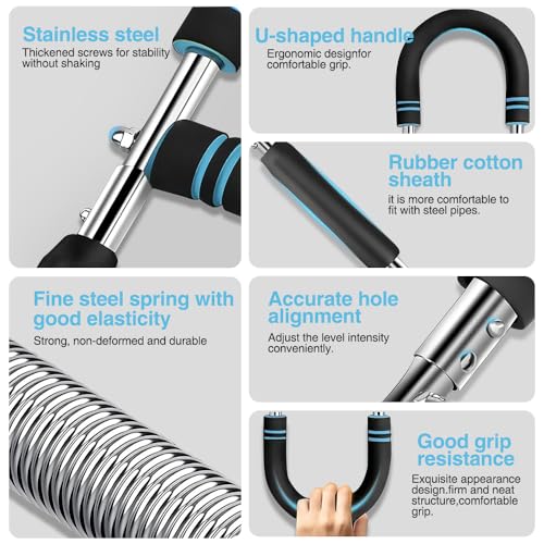 Adjustable U-Shaped Arm Strength Trainer – Portable 2-Level Resistance Band for Forearm, Biceps & Triceps – Ergonomic Grip, Home Gym Equipment (Black)