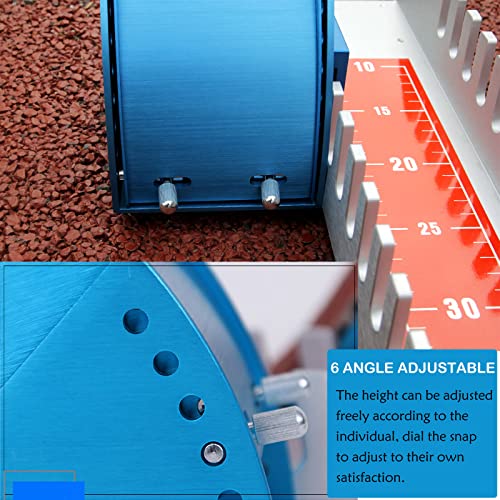 Multi-Function Lightning Starting Block Sprinter Pedals 6 Angle Adjustable Sprinter Track and Field Aluminum Suitable for Plastic Runway Cinder Track - color: Red, size: 25inch